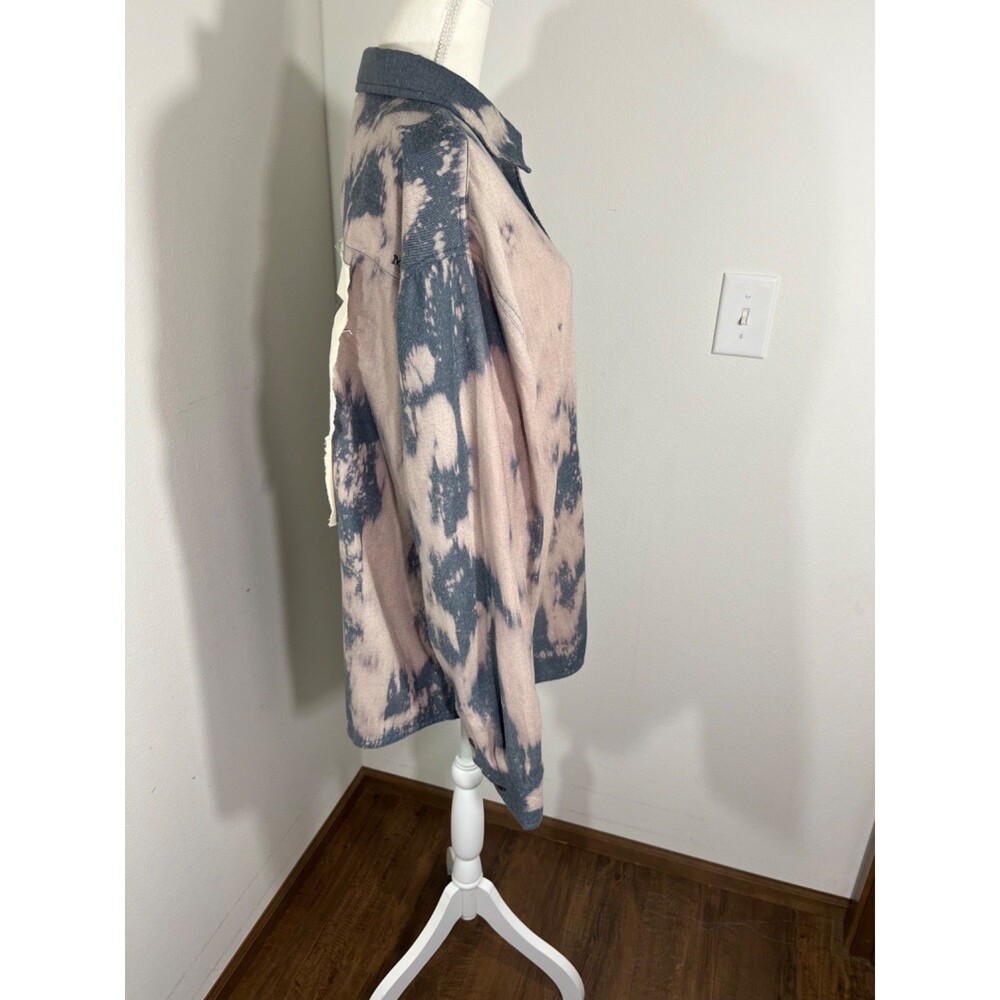 NWT Salty Chick Vintage Custom Bleach XXL Flannel Shirt Button Up Long Sleeve - Picture 3 of 12
